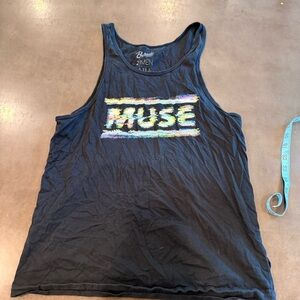 Bravado Black Tank Top with Colorful Graphic